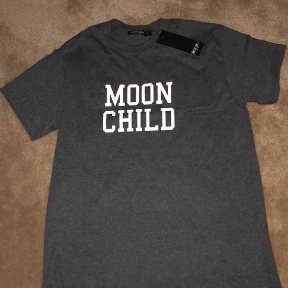Nasty Gal Tops - Nasty Gal new w/ tags gray Moon Child shirt size S